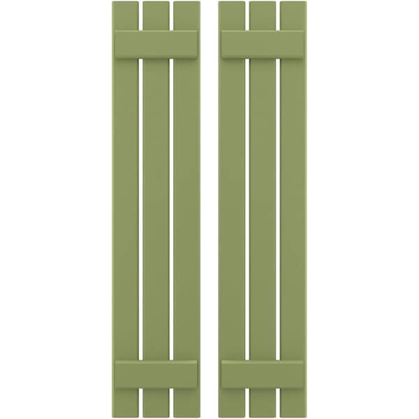 Ekena Millwork Americraft 3-Board, 2 Batten Exterior Real Wood Spaced Board-n-Batten Shutters, ARW101SB311X35MGH, PR ARW101SB311X35MGH - main